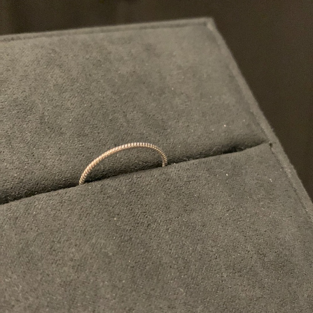 Mejuri White Gold Twisted Ring